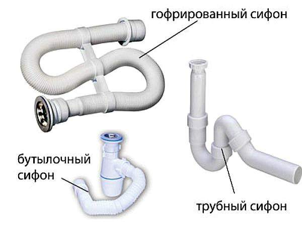 Некоторые виды сифонов